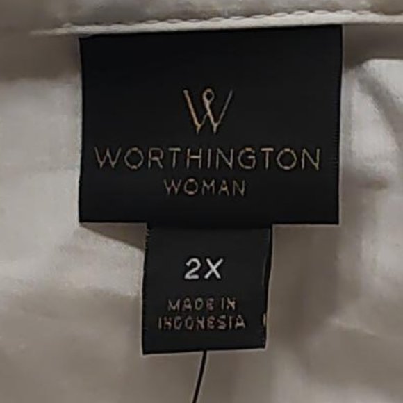 Worthington women's white button down shirt nwt - Picture 4 of 7